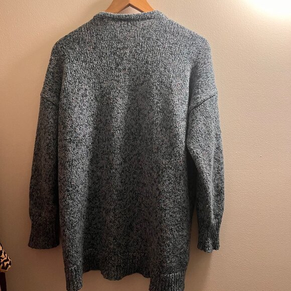 Ann Taylor Loft Outlet Teal Marled Sweater L - Picture 2 of 6